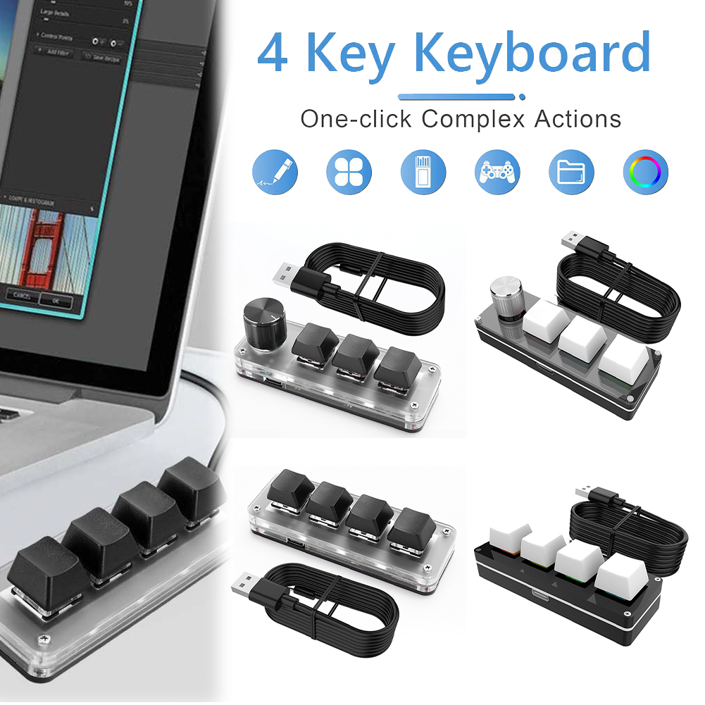 Gaming Keyboard 1 Hand - RGB Kablolu USB Mekanik Oyun Klavyesi