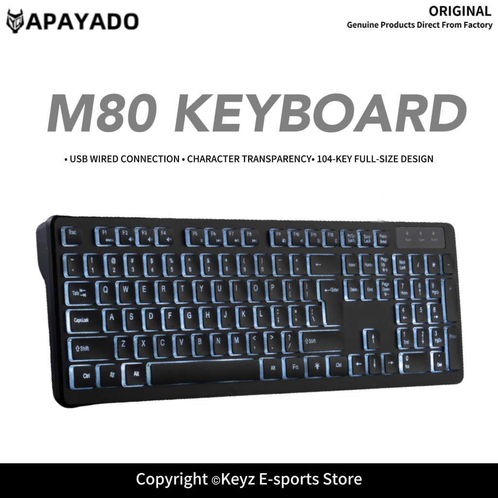 Keyboard Gaming Mac - Kablolu USB Oyun Klavyesi Ultra İnce