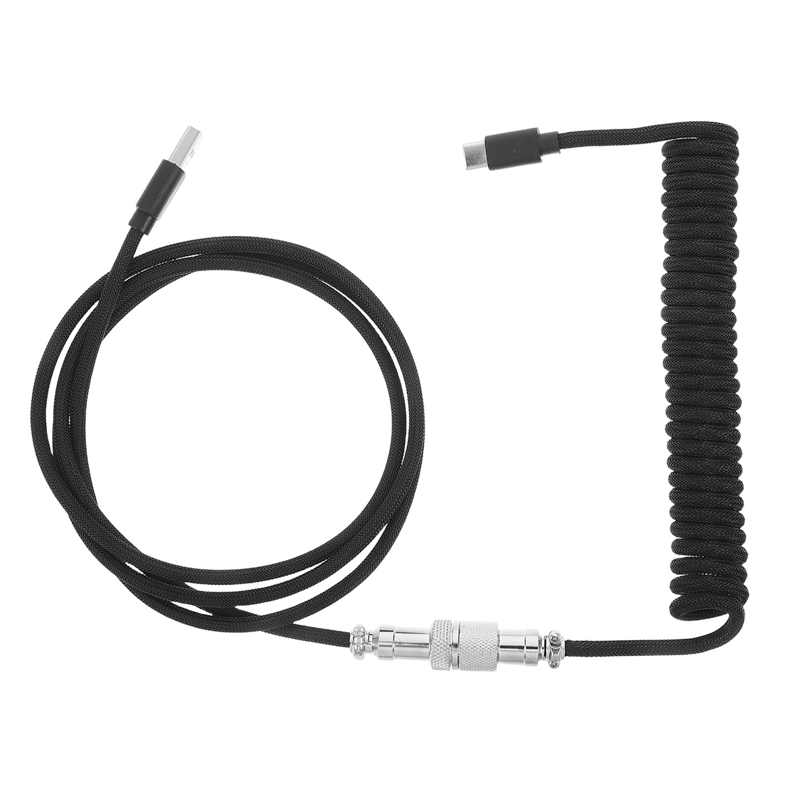 Gaming Keyboard Extension - Mekanik Klavye Spiral Kablo Örgülü USB