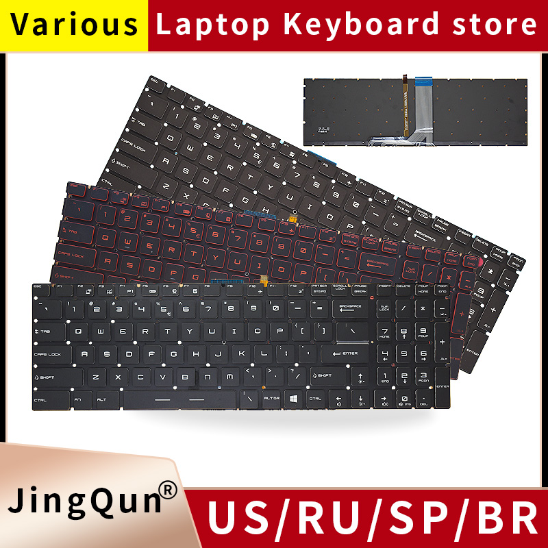 Gaming Keyboard Backlit - ABD/RU/SP/FR/TR/AR/NE Arkadan Aydınlatmalı Klavye MSI GT62