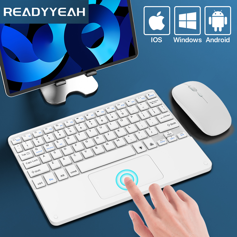 Gaming Keyboard Wireless - IOS Android Windows için Touchpad kablosuz