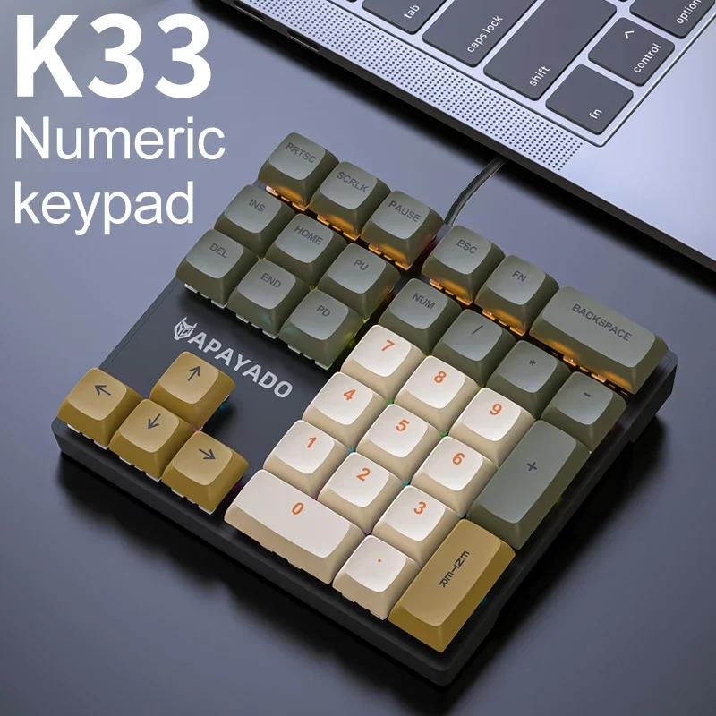 Gaming Keyboard 1 Hand - K33 Finans, İşletmeye Uygun Çok Renkli