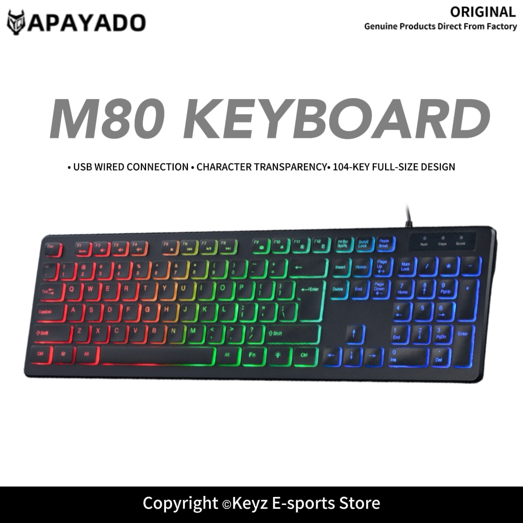 Keyboard Gaming Mac - M80 Ultra İnce Kablolu Oyun Klavyesi
