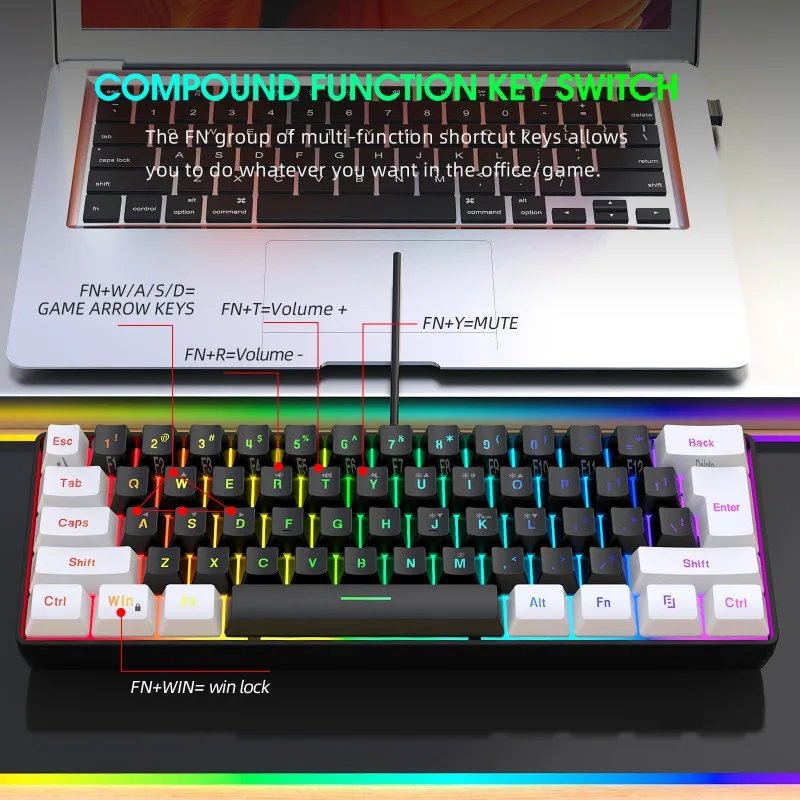 Klavye ve Fare %60 Bilgisayar  - Gaming Keyboard Ergonomic incelemesi ve fiyatı
