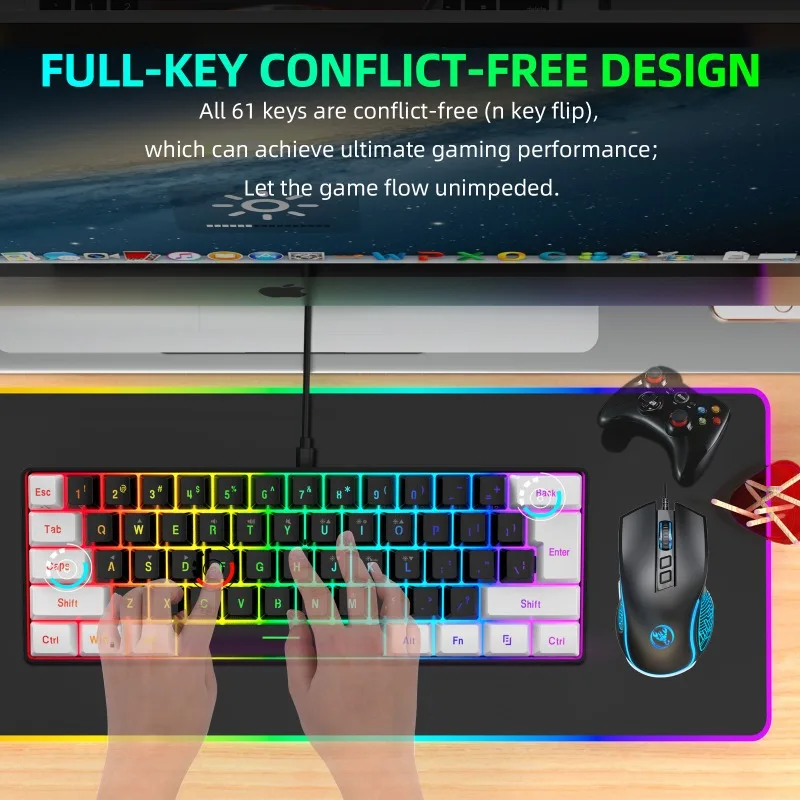 Klavye ve Fare %60 Bilgisayar  - Gaming Keyboard Ergonomic incelemesi ve fiyatı