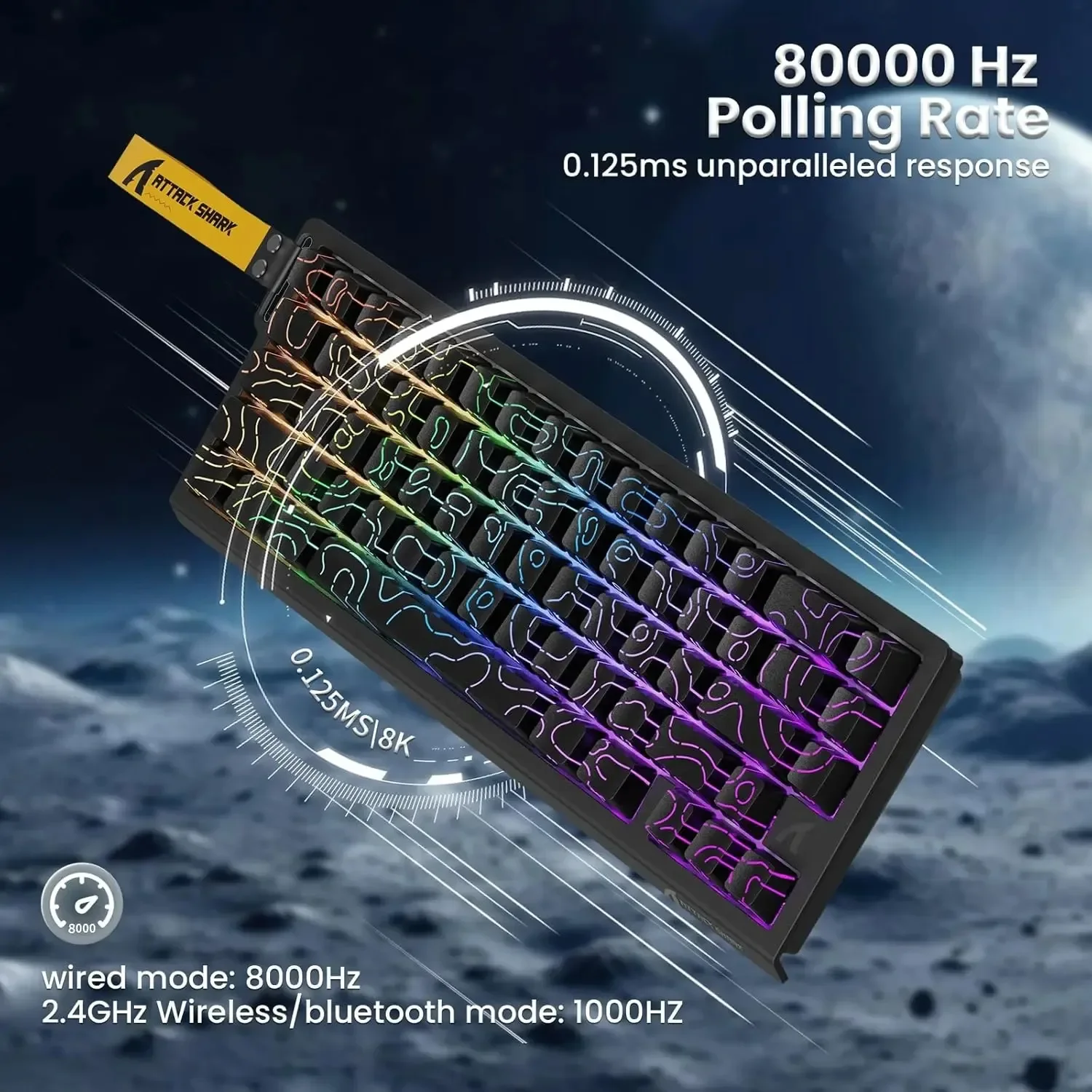 Attack Shark X68PRO HE Kablosu - Keyboard Gaming Mac incelemesi ve fiyatı