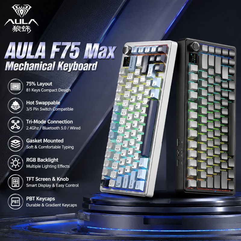 AULA F75 Max Mekanik Klavye %7 - Gaming Keyboard Wireless incelemesi ve fiyatı