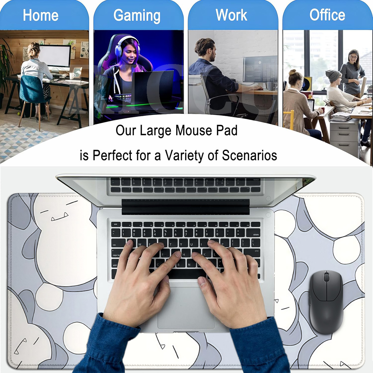 HD Baskı Mouse Pad Pokemon Sno - Gaming Keyboard Typewriter incelemesi ve fiyatı