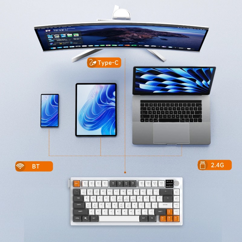 AJAZZ AF82 %75 Üç Modlu Klavye - Keyboard Gaming Mac incelemesi ve fiyatı